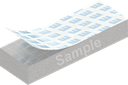 Cell sponge rubber 25 x 60 mm, CR black stretch eliminating and self-adhesive