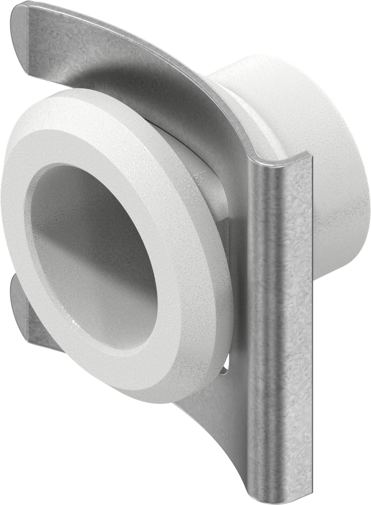 Housing for spring fixing, Polyamide GF signal white