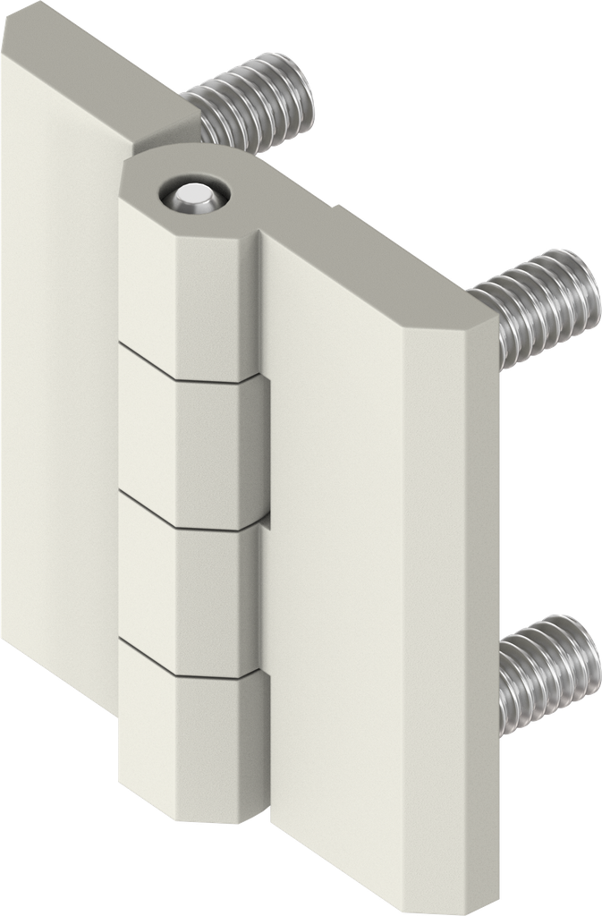 180° Hinge, Zinc die off-white powder-coated