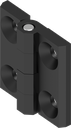 180° Hinge, Zinc die black powder-coated smooth matt