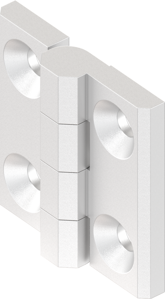 180° Hinge without hinge pin, Stainless steel AISI 316 bright polished P.3085sklop el.polirana