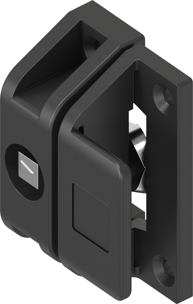 Cam lock with insert square 8, Polyamide black