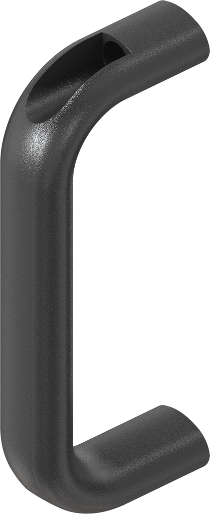 Bow-type handle, Aluminium black plastic-coated