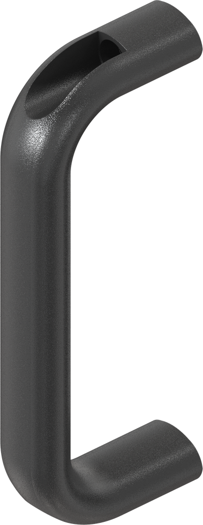Bow-type handle, Aluminium black plastic-coated