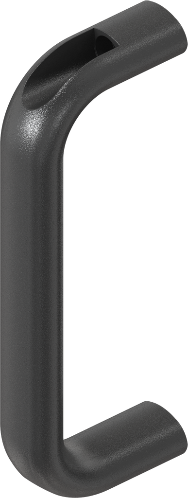 Bow-type handle, Aluminium black plastic-coated