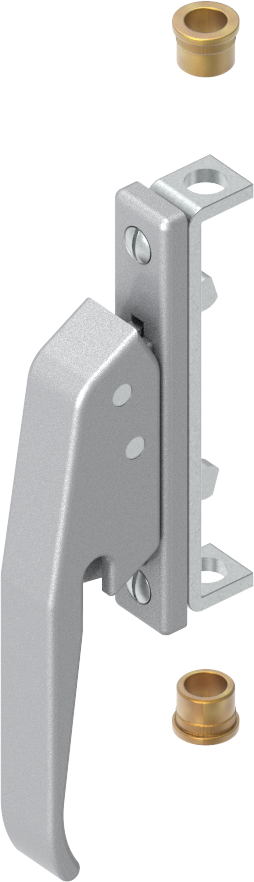 Lever for padlock, Zinc die white aluminium powder-coated