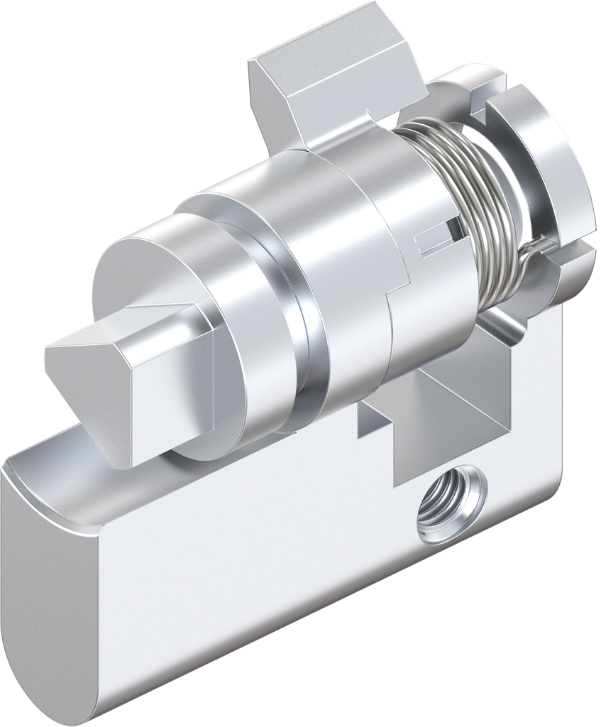 Profile half cylinder with insert triangular 10, Zinc die chrome-plated