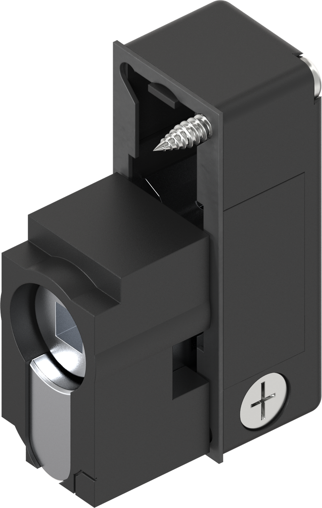 Locking set profile half cylinder with insert square female 6, Polyamide GF black