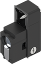 Locking set profile half cylinder with insert square female 8, Polyamide GF black