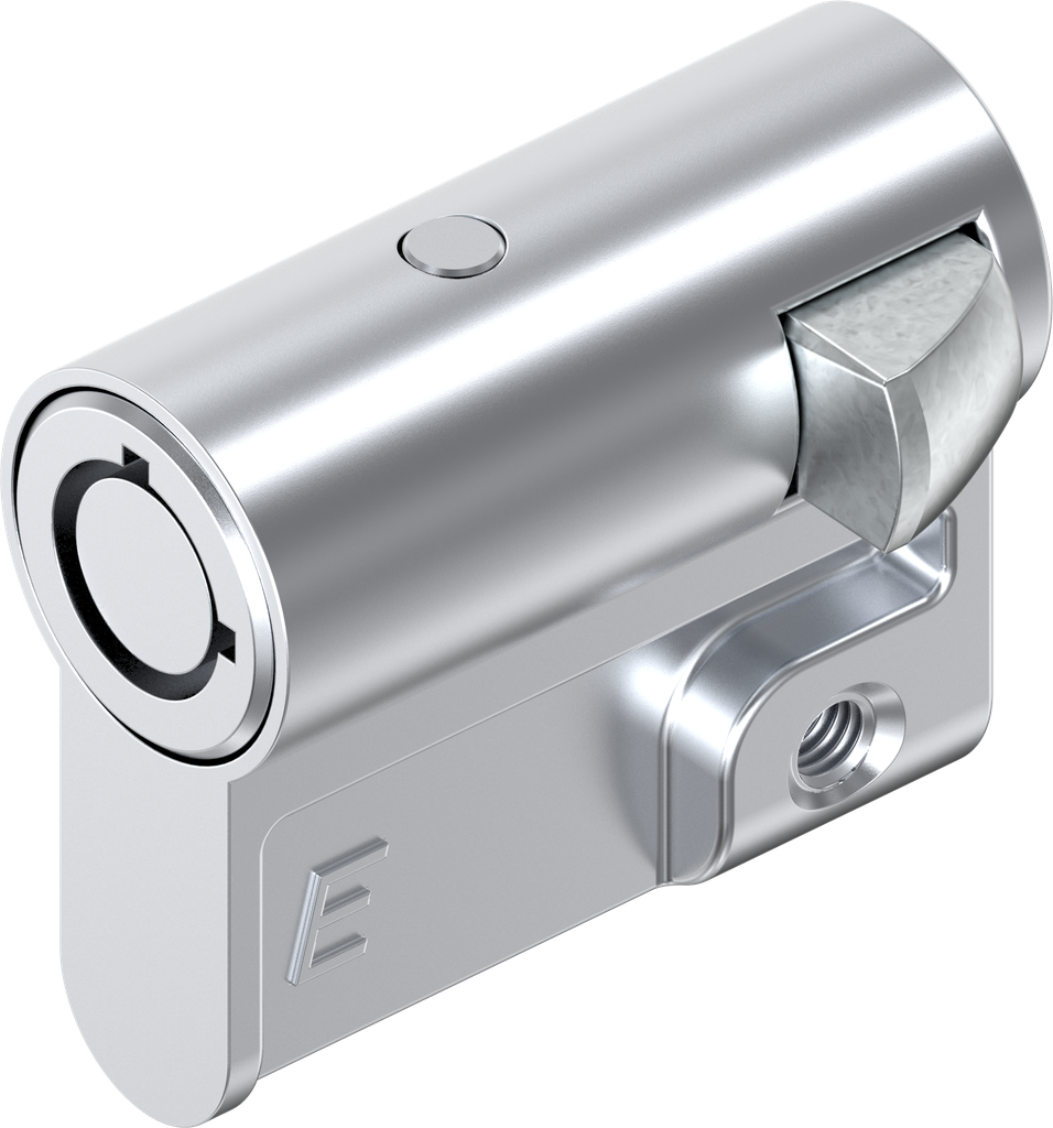 Profile half cylinder with radial pin cylinder keyed different, Zinc die chrome-plated