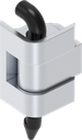 180° Scharnier mit klipsbaren Polyamid Stift, GD-Zn verchromt