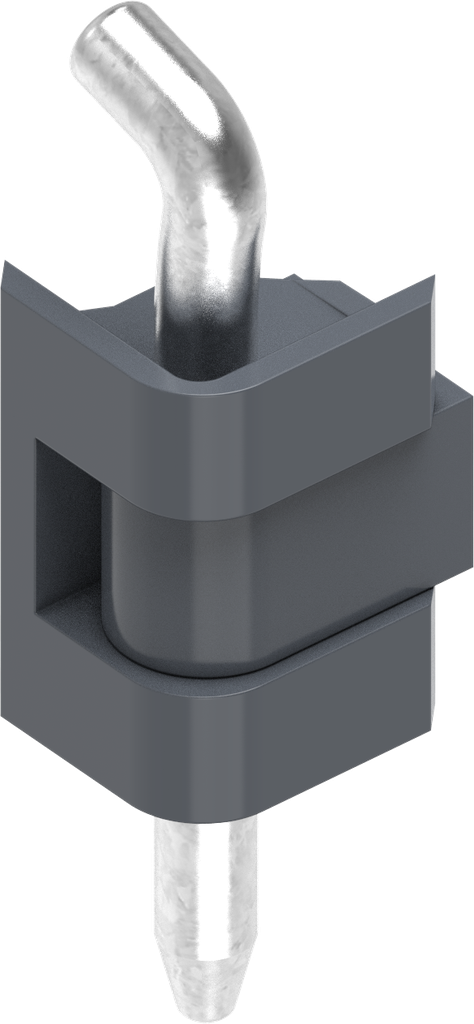 180° Hinge, Zinc die graphite grey powder-coated smooth gloss