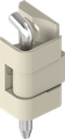 180° Hinge, Zinc die pebble grey powder-coated