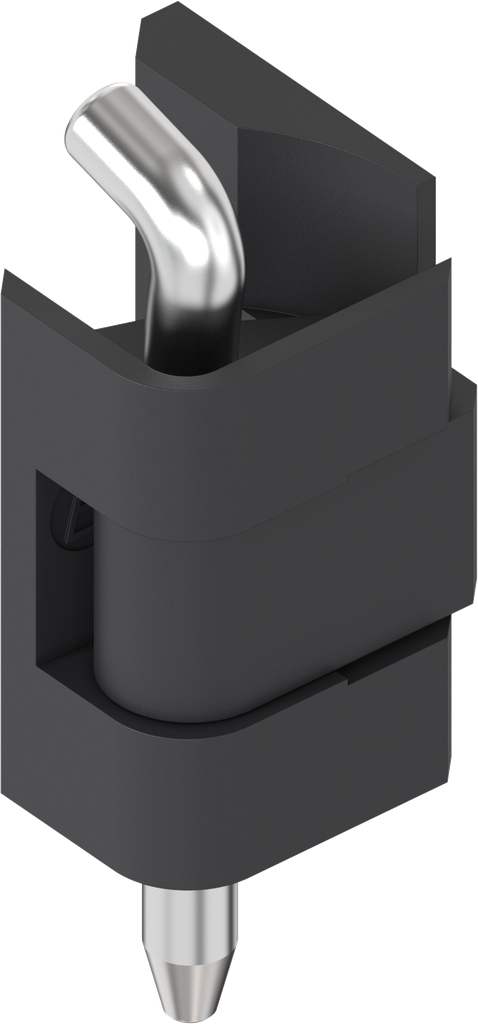 180° Hinge with stainless steel pin, Zinc die black powder-coated