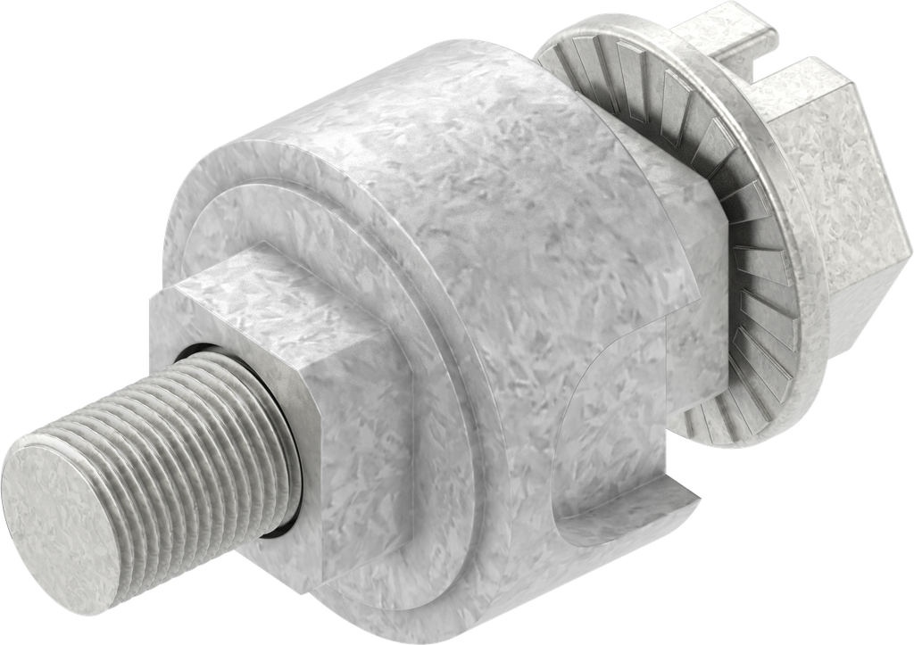 Adapter für Zungen, GD-Zn und Stahl gelb verzinkt
