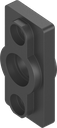 Bearing bush without stopper for Ts = 8 mm, Polyamide GF V0 black