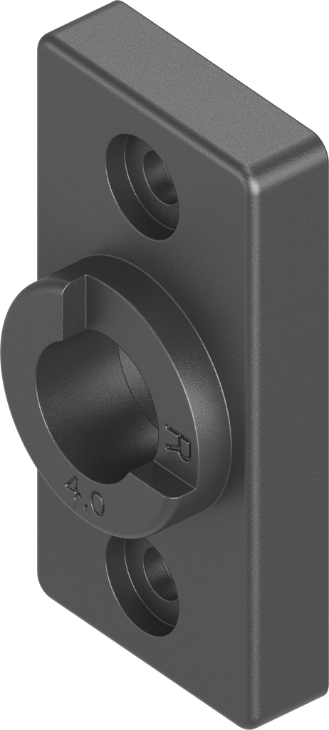 Bearing bush with stopper for Ts = 4 mm, right version, Polyamide GF black
