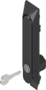 Swinghandle Eco 1150, keyed different, Polyamide and zinc die black powder-coated