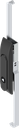 Swinghandle with rods with insert triangular 7, Zinc die black powder-coated