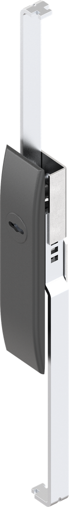 Schlüsselschild mit Schlossstangen mit Betätigung Doppelbart 3 und Maske, Polyamid GF schwarz