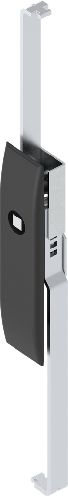 Schlüsselschild mit Schlossstangen mit Betätigung Vierkant 8, Polyamid GF schwarz