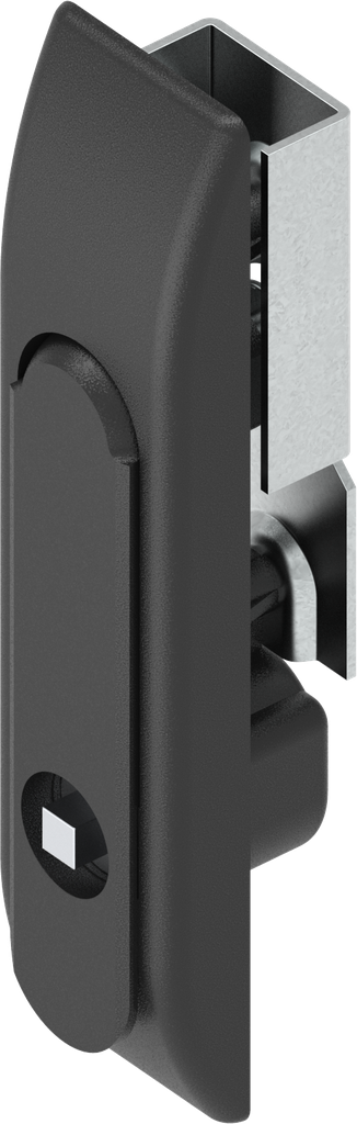 Schwenkgriff für Schlossstangen mit Betätigung Vierkant 6, GD-Zn schwarz gepulvert