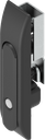 Schwenkgriff für Schlossstangen mit Druckknopf, GD-Zn schwarz gepulvert