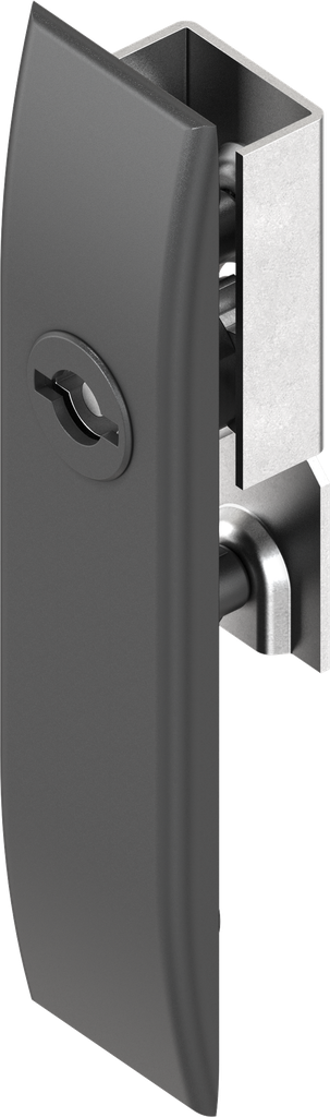 Schlüsselschild für Schlossstangen mit Betätigung Doppelbart 3 und Maske, Polyamid GF schwarz