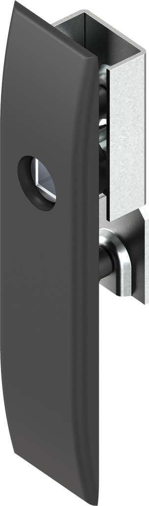 Escutcheon for rods with insert square female 8, Polyamide GF black