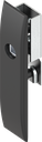 Escutcheon for rods with insert square female 8, Polyamide GF black