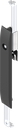 Escutcheon with rods with insert square 7, Polyamide GF black