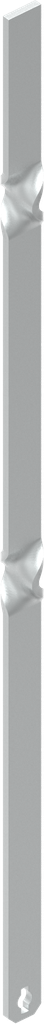 Flachstange mit Verdrehung für oben, Aluminium