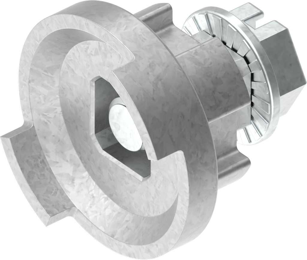 Befestigungsmaterial Adapter und Schraube für Zunge für Schlüsselschild; 