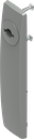 Escutcheon for insert double bit, Polyamide GF mouse grey