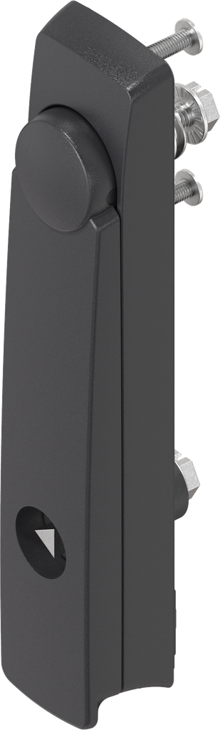 Swinghandle with insert triangular 6.5 CNOMO, Polyamide GF black