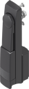 Swinghandle with insert slot 2 x 4 coinproof, Polyamide GF black