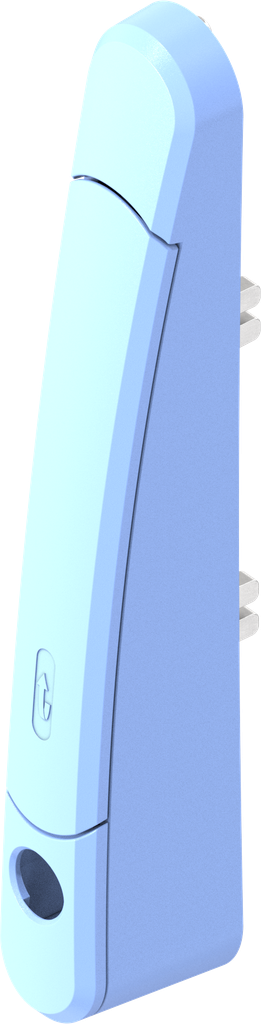 Lifthandle for small bending area, Polyamide GF light blue
