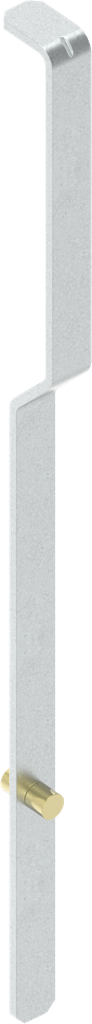 Flachstange mit Doppelrolle für schmalen Verkantungsraum, Stahl verzinkt