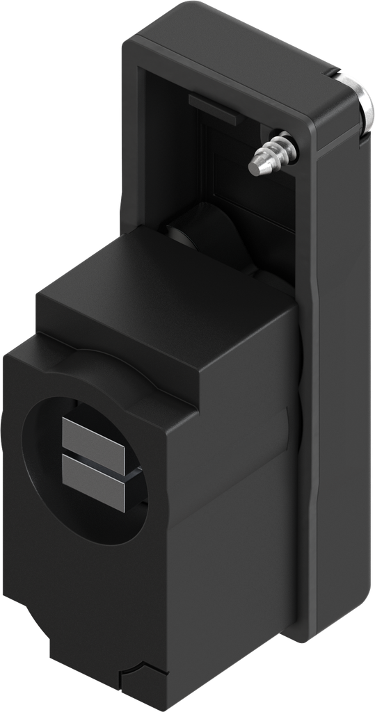 Locking set with insert square 8 slotted, Polyamide GF black