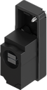 Locking set with insert square 8 slotted, Polyamide GF black