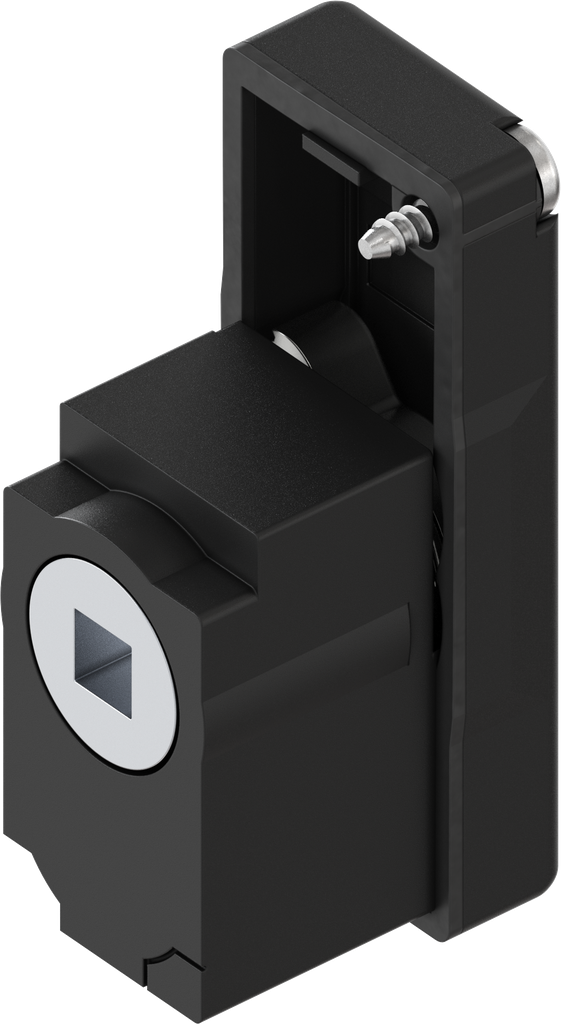 Locking set with insert square female 6, Polyamide GF black