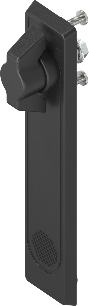 Escutcheon 2153 with wing knob, non-keyed, Polyamide black and zinc die black powder-coated