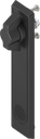 Schlüsselschild 2153 mit Knebel ohne Schließung, Polyamid schwarz und GD-Zn schwarz gepulvert