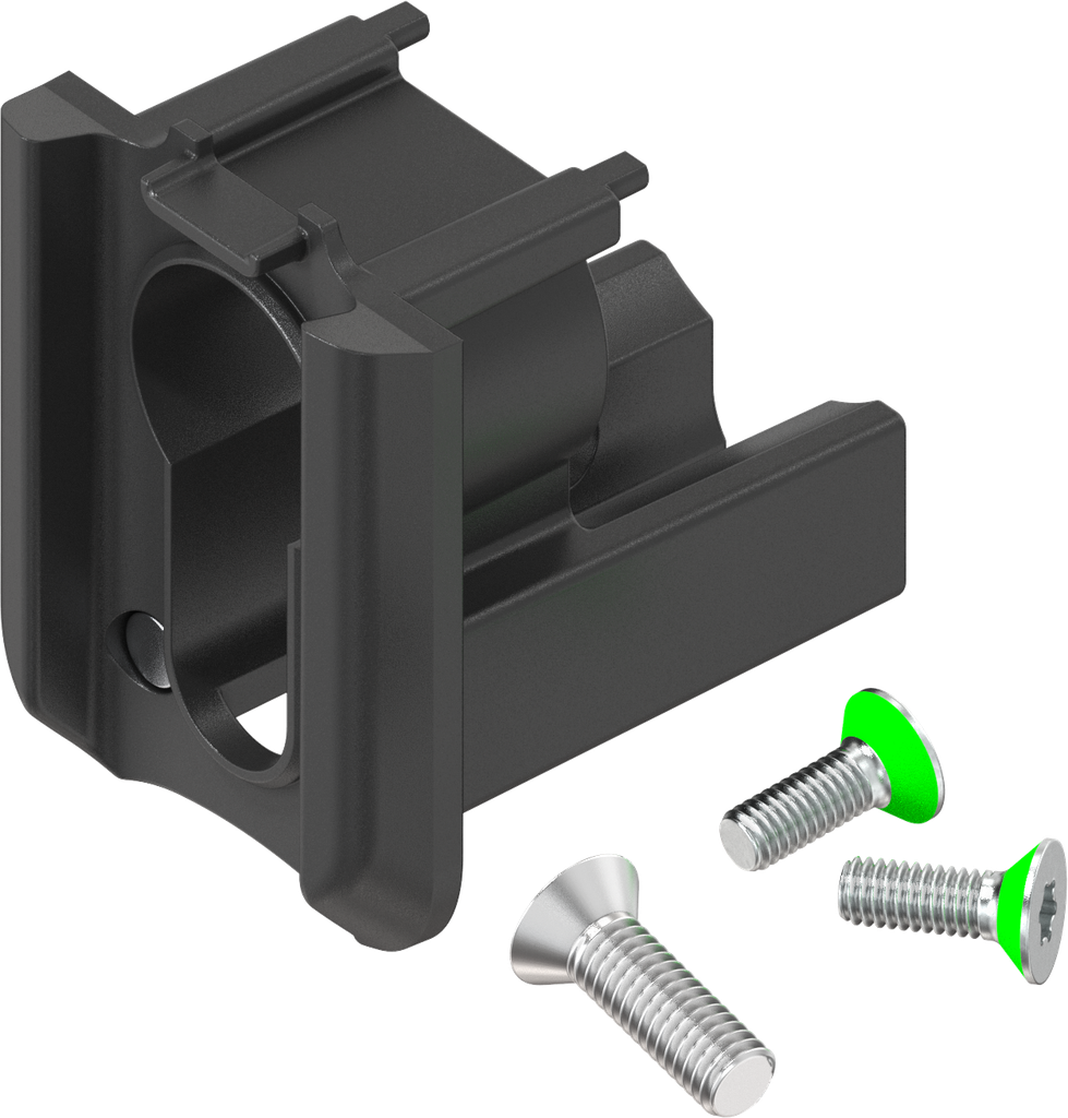 Locking set for profile half cylinder 40, Zinc die black powder-coated for outdoor use