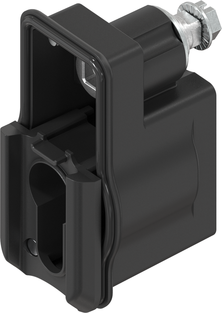 Locking set, left version, for profile half cylinder 40, Zinc die black powder-coated for outdoor use