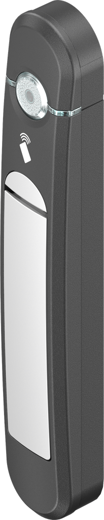Schwenkgriff Agent E Wireless mit RFID Kartenleser 125 kHz, GD-Zn weißaluminium gepulvert und Polyamid GF schwarz