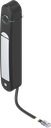 Schwenkgriff Agent E Wired mit RFID Kartenleser 13,56 MHz, GD-Zn weißaluminium gepulvert und Polyamid GF schwarz