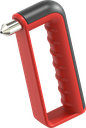 Emergency hammer with hand protection, Steel and poylamide red