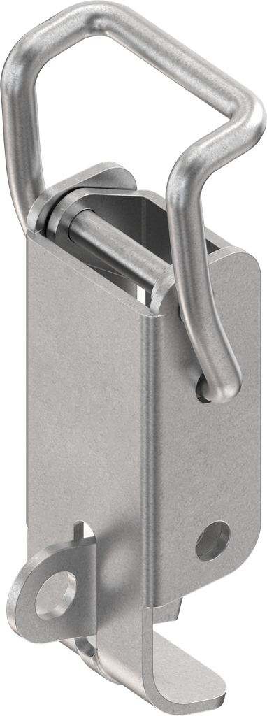 Toggle latch with wire toggle latch with padlock facility, drilled, Steel zinc-plated DS plus top coat