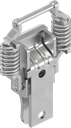 Toggle latch with springs for tolerance compensation, zinc-plated